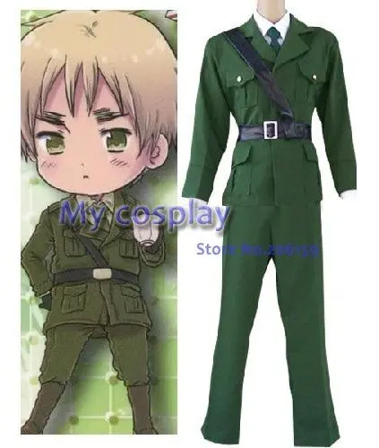 

Army green Hetalia Axis Powers England Men's Cosplay Costume High Quality Anime Hetalia Axis Powers Cosplay Green Army Clothing