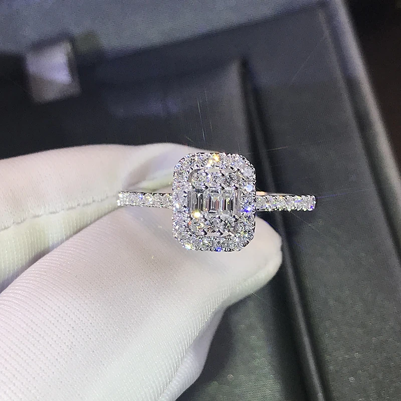 100% 18K 750Au золото Moissanite бриллиантовое кольцо D Цвет VVS с национальным сертификатом MO