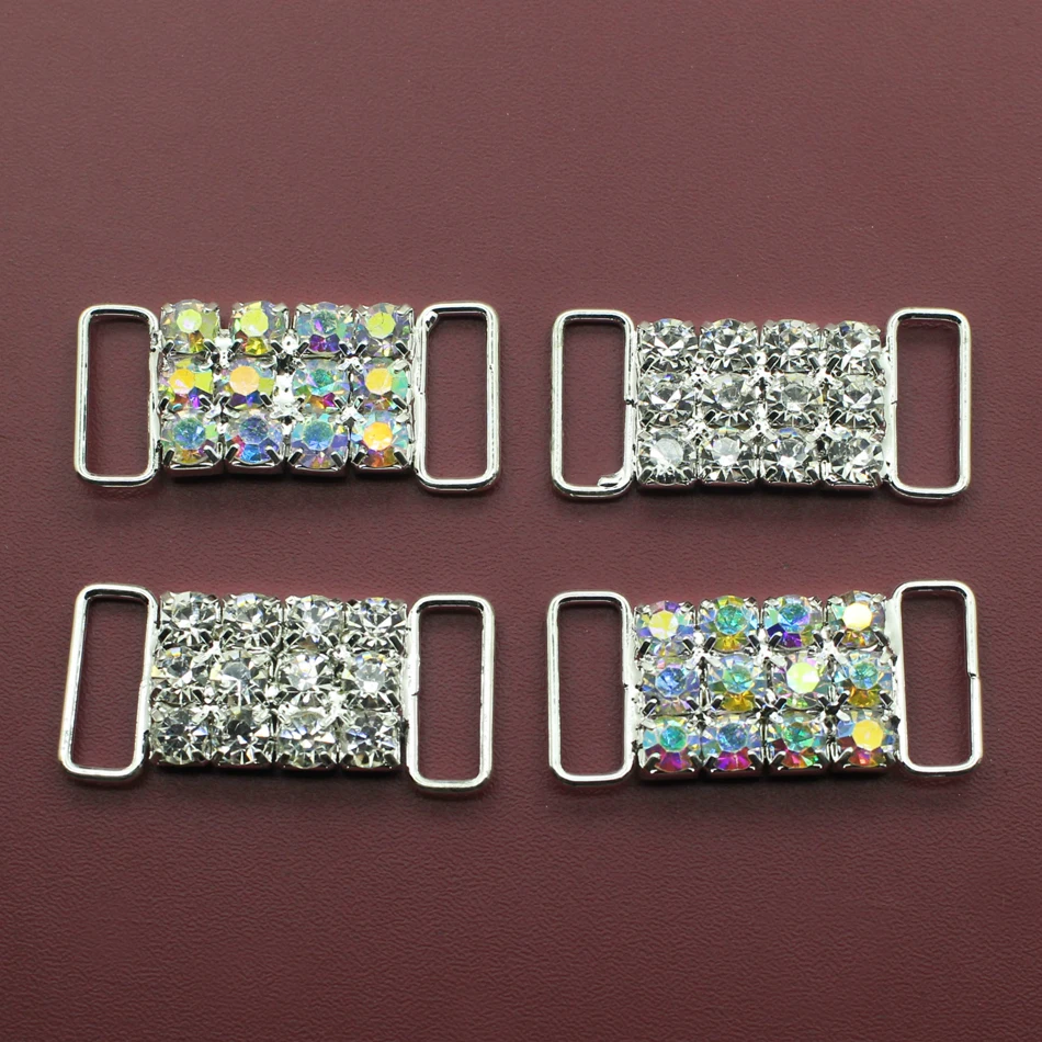 100 шт 34 мм AB Кристальные и прозрачные стразы Соединительные элементы для бикини