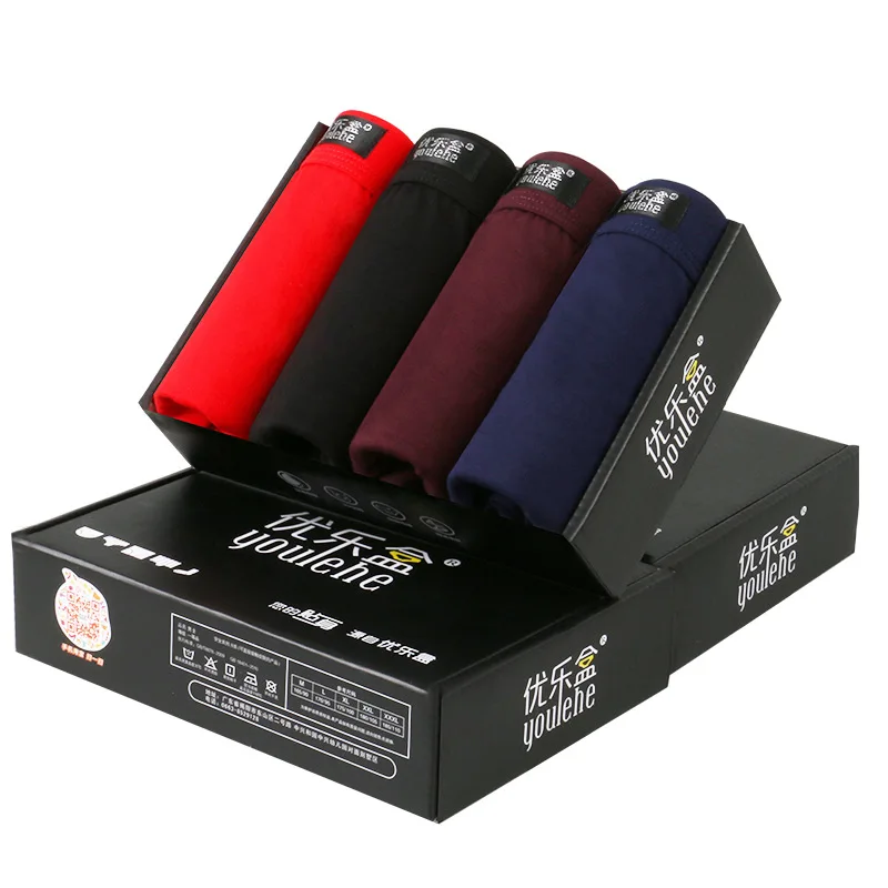 Тонкие крутые мужские боксеры 4 шт./лот мужское тонкое нижнее белье из модала