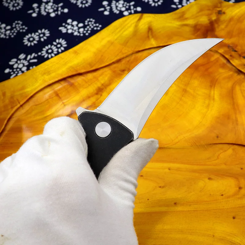 На открытом воздухе karambit D2 сталь лезвие Тактический складной нож из нержавеющей стали с эффектом поношенности ручка выживания карманные ножи министерство охраны окружающей среды canivetes
