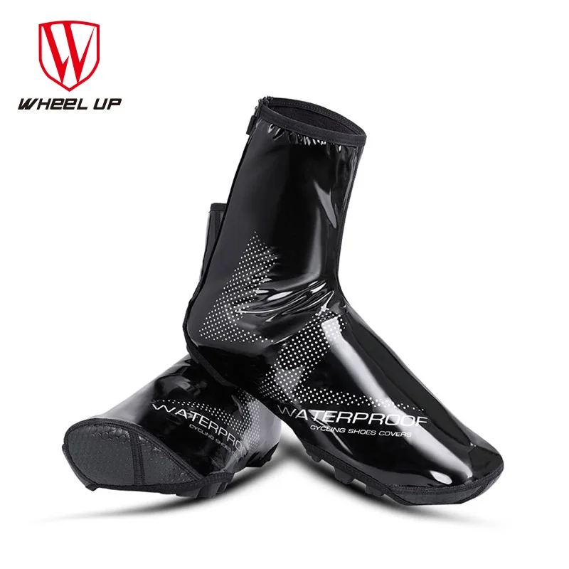 

WHEEL UP Waterproof Reflective Cycling Shoe Covers Thermal Windproof Bicycle Overshoes MTB Road Bike Rainproof Sneaker Cover