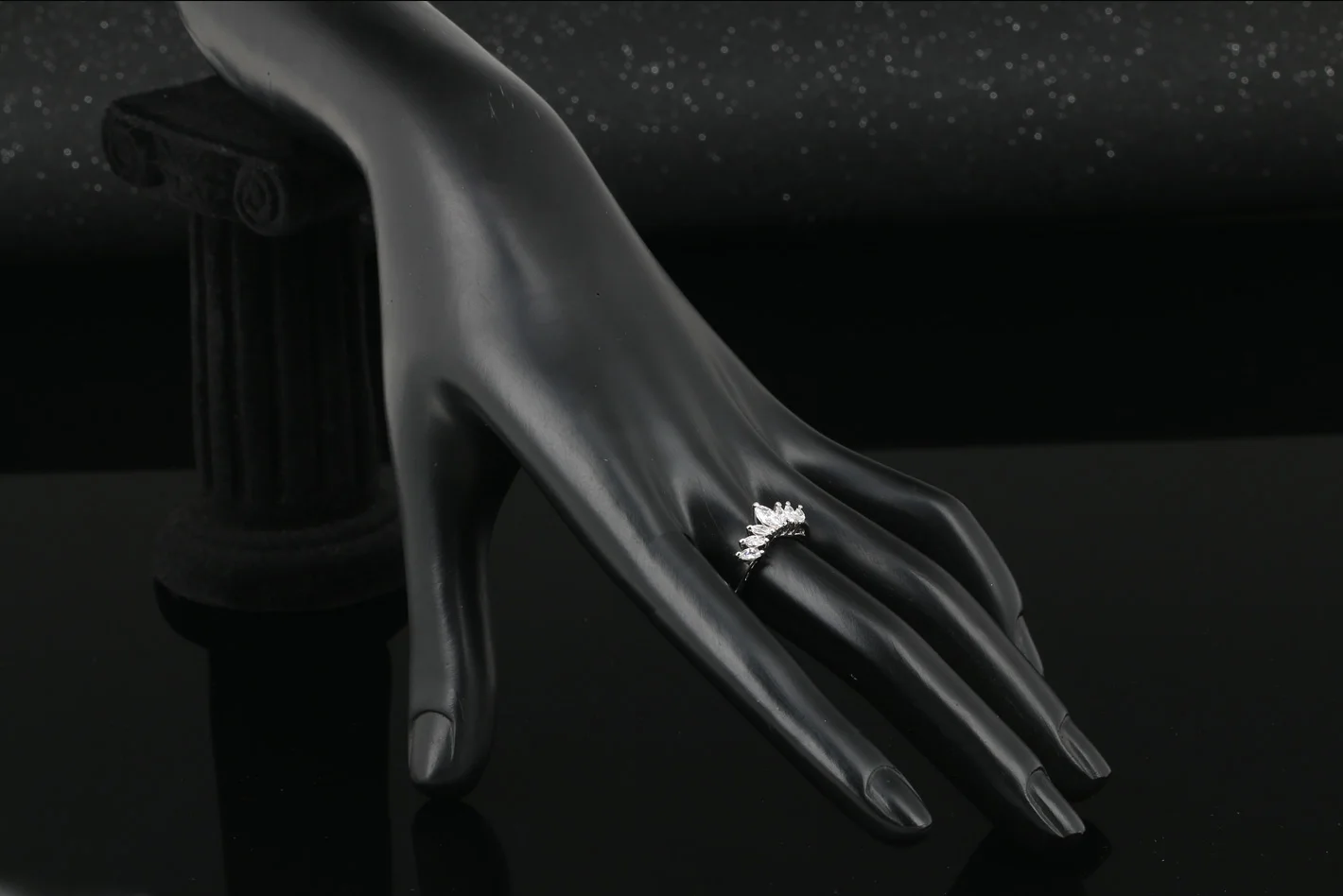 Кубический цирконий модные кольца на палец для женщин романтическая помолвка