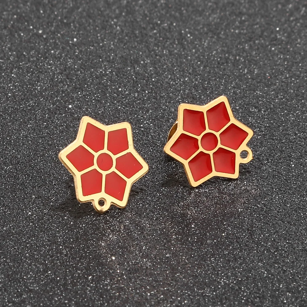 Серьги-гвоздики из нержавеющей стали 14 мм | Украшения и аксессуары