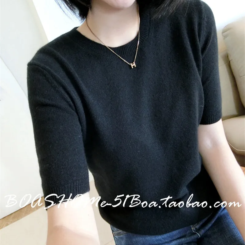 Женский кашемировый пуловер с круглым вырезом свободный стильный джемпер