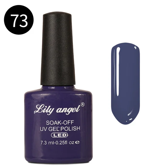 73 Lily Angel 7,3 мл Nail Art Дизайн Маникюр 110 Цвет Soak Off эмали гель для ногтей Светодиодный УФ гель лак для ногтей 39-76 - Цвет: 73