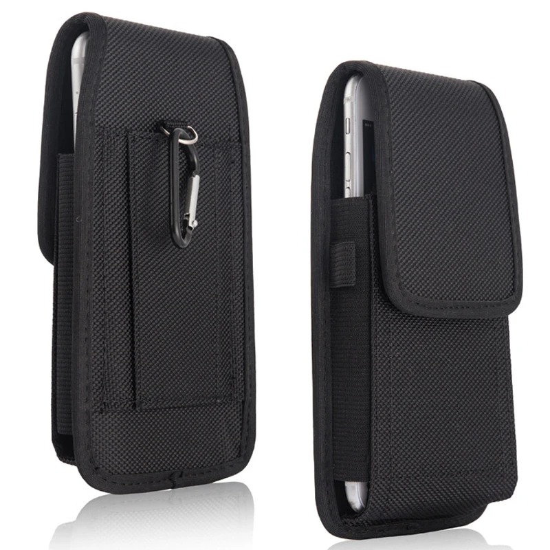 

Waist Holster Case For iPhone X XR XS Max Case Cover Nylon Bag Carabiner Hook Belt Clip Pouch For iPhone 8 7 6 6S Plus