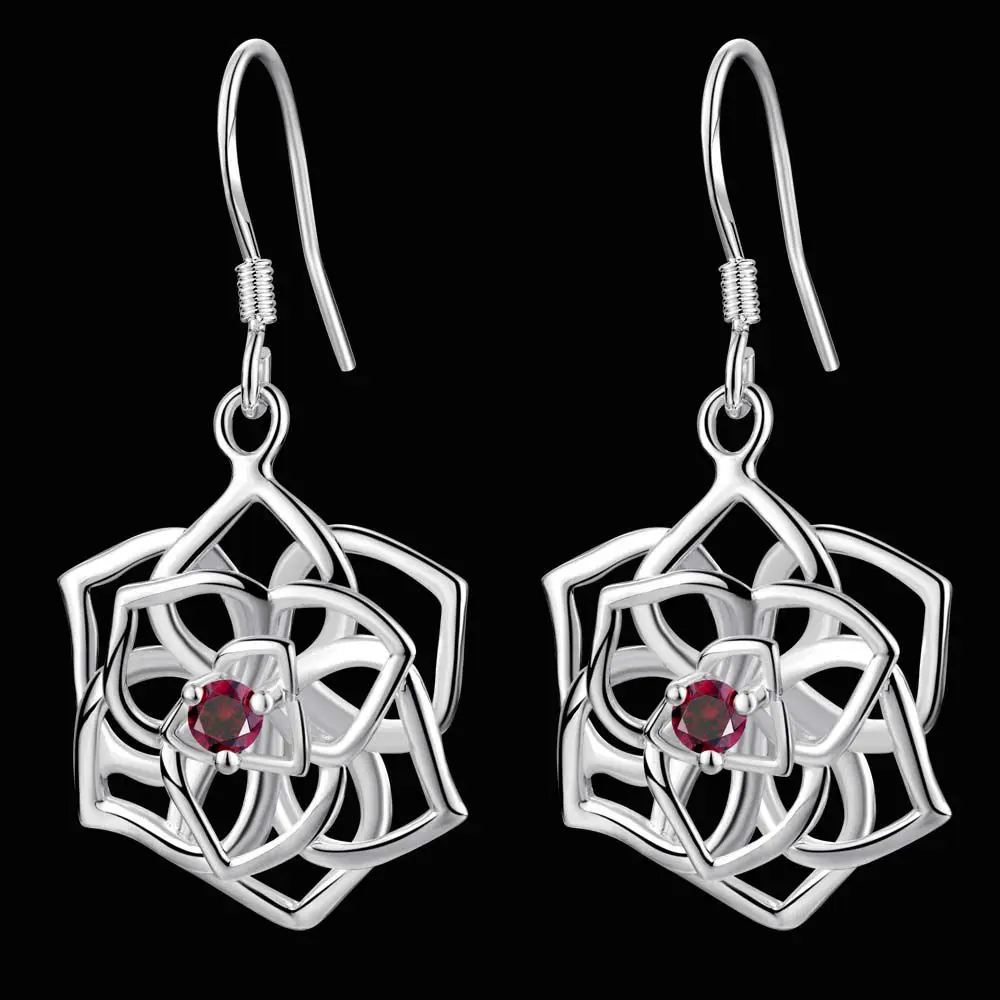 Женские посеребренные серьги высокого качества бесплатная доставка|earrings