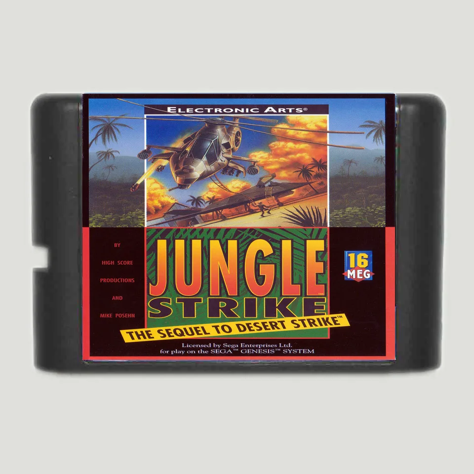 

Карта игра Jungle Strike 16 бит MD для Sega Mega Drive для Genesis
