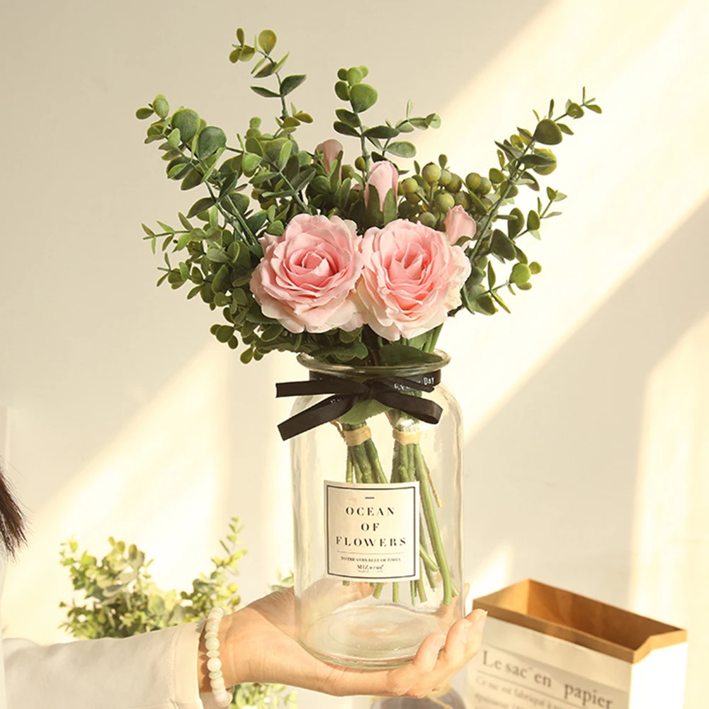 Роскошные розы ветки шелковых искусственных цветов искусственный цветок