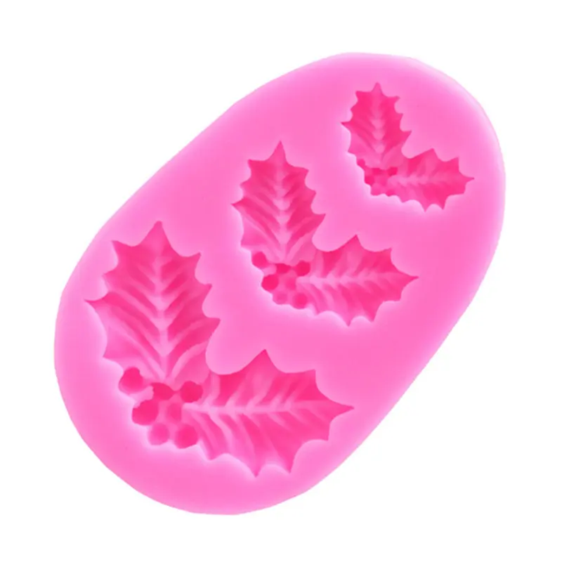 Крылья Ангела пищевой помадка торт Силиконовая форма Рождественские листья для