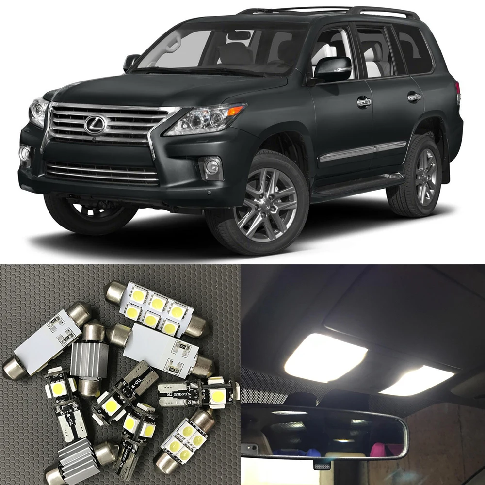 15 шт. Белая светодиодная Карта Купол шаг вежливое освещение интерьер Багажника