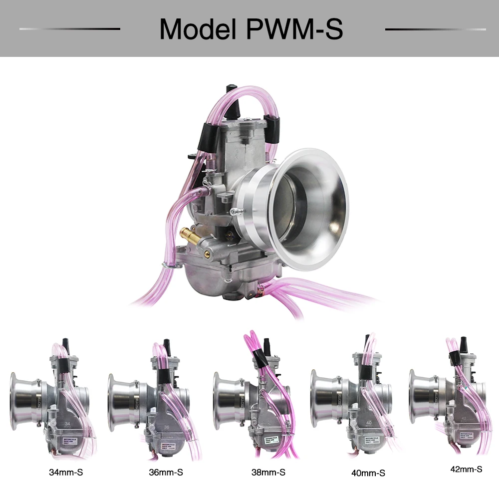 ZSDTRP Keihi PWM 34 36 38 40 42 мм Мотоцикл Квадрик Вентиляционный карбюратор с ветряным стаканом для скутера 125 куб. см - 250 куб. см 2-тактного скутера UTV ATV.