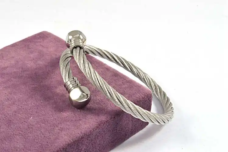 Браслет-манжета из нержавеющей стали для мужчин и женщин модное Ювелирное