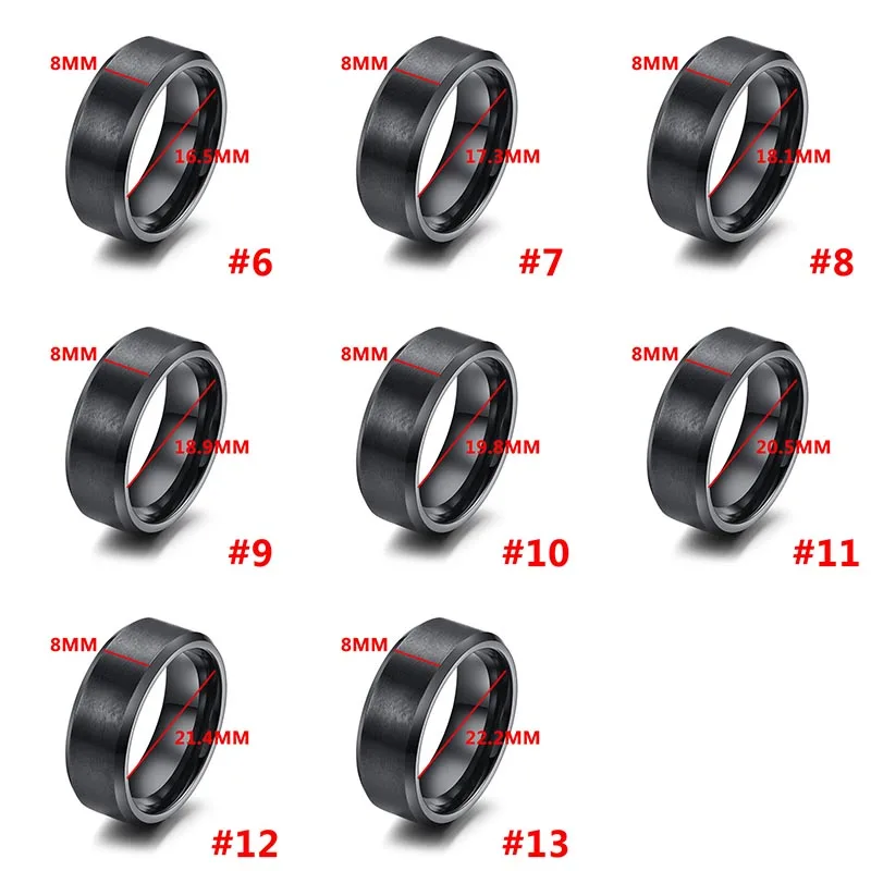 Мужское кольцо из титановой стали с двойным Скосом устойчивое к царапинам