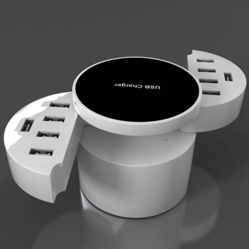 

HKHUIBANG зарядное устройство с 10 usb-портами складная зарядное устройство адаптерштепсельная вилка стандартаau eu us uk складной светодиодныйна ст...