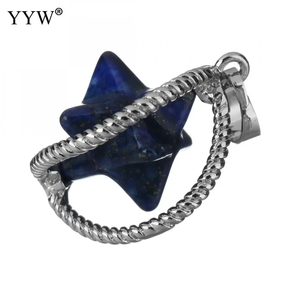 YYW новый маленький кулон из натурального камня аметисты Lapis Lazuli Розовый
