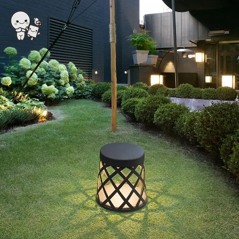 Уличный серый алюминиевый стул светодиодный Светодиодная лампа для газона