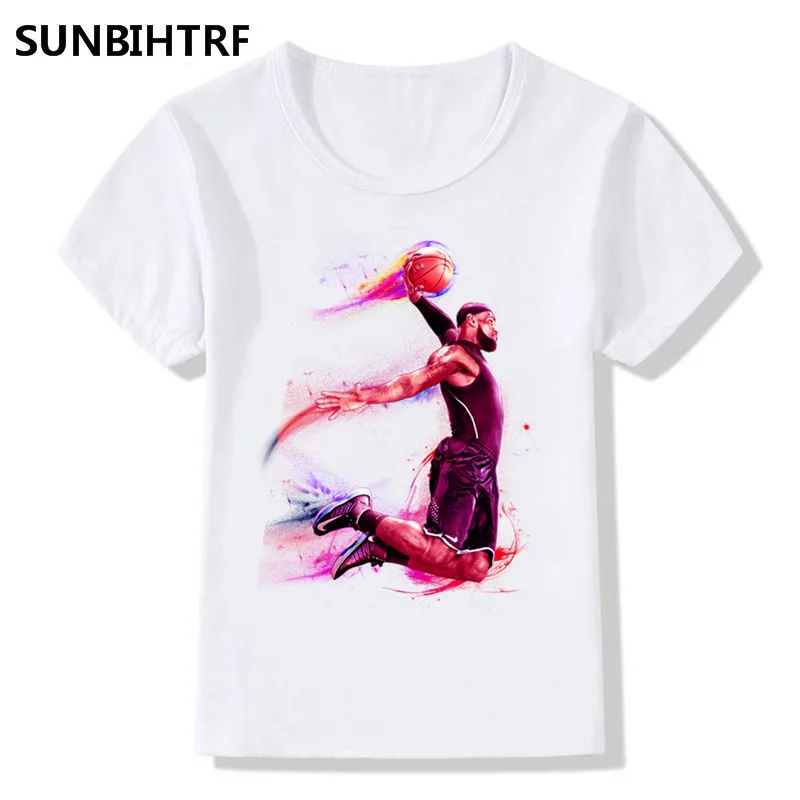 2018 г. детский баскетбол забавная Футболка с принтом игрока летний топ короткими
