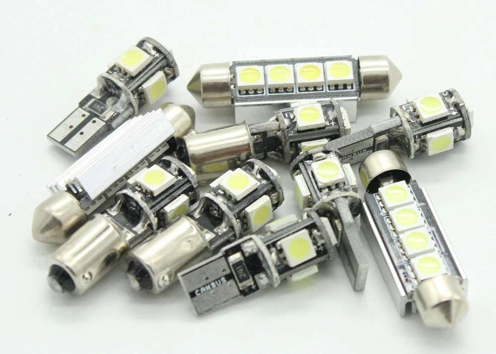 JGAUT 10 шт. купольные огни белые Автомобильные светодиодные лампы Canbus комплект