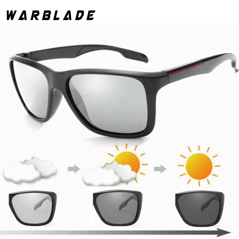 Солнцезащитные очки WarBLade K1037 мужские фотохромные поляризационные хамелеоновые
