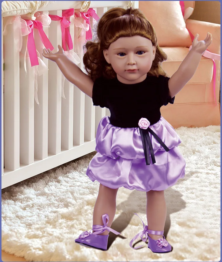 

45 cm can stand clothes body girls toys doll 18'' reborn baby dolls for sale silicone populer Russian girl Doll for children