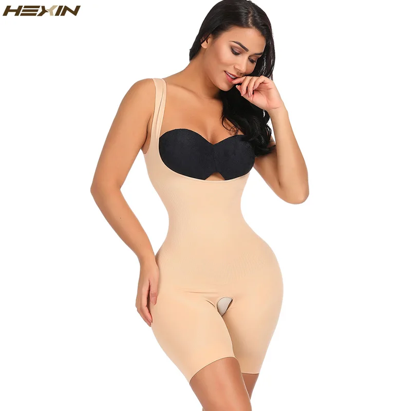 HEXIN Для женщин Full Body Shaper Бесшовные фирма Управление Фаха на талию с подгрудной
