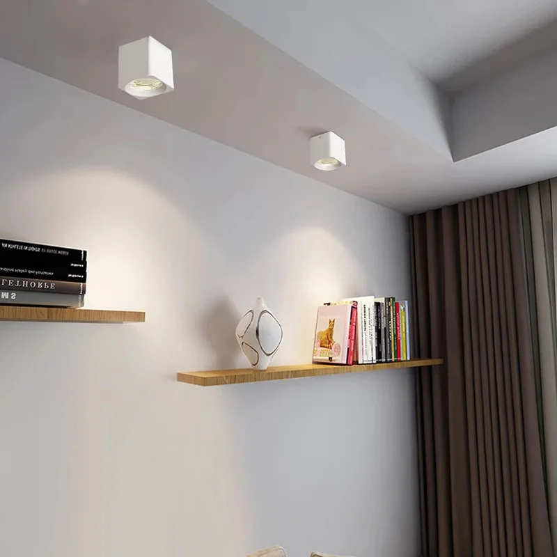 7W 10W Dimmable LED Surface Mounted Square Ceiling Downlight for Room/Corridor/Hallway/Foyer AC85-260V COB Spot light | Лампы и