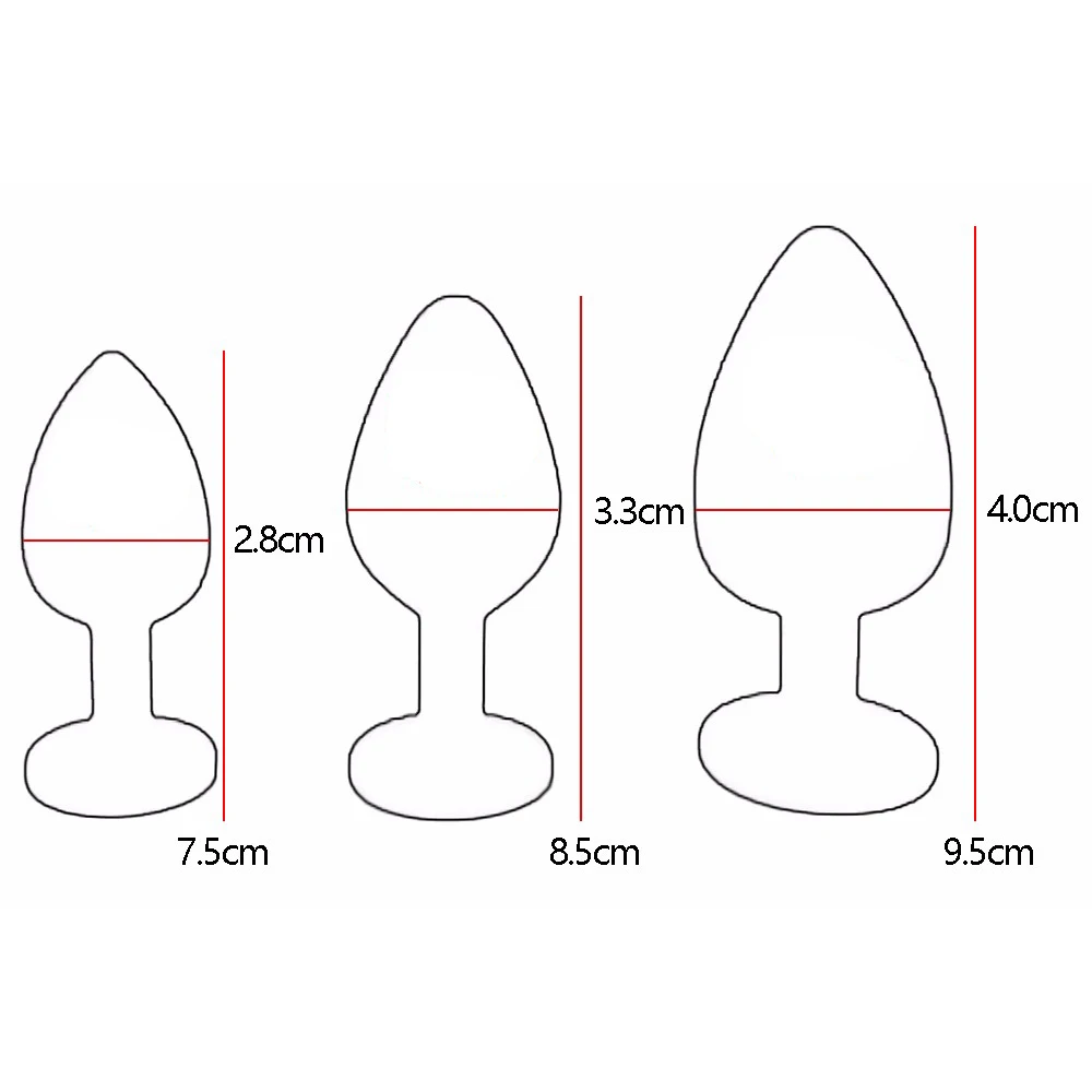DOMI 3 шт. Кристалл ювелирные изделия Анальная пробка красочная игрушка массажер