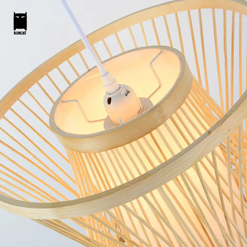 Настенный Плетеный подвесной светильник из ротанга лампа в деревенском стиле