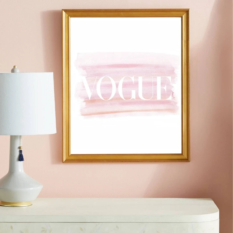 Модная картина из розовой пальмы на холсте настенные картины Vogue Pink Van винтажные