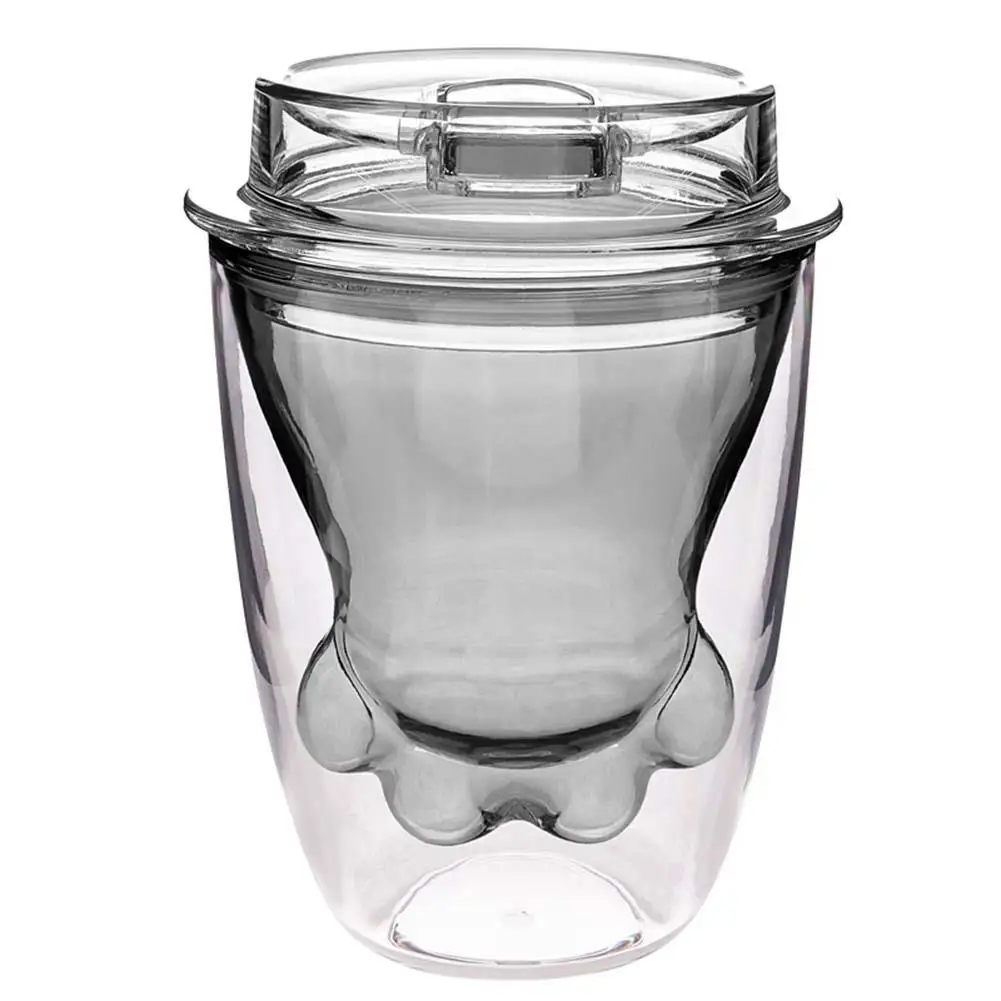 Light Grey 240 мл двухслойная Изолированная кружка с кошачьими когтями, стеклянная кофейная чашка в форме кошачьих когтей, портативная ручная пластиковая чашка - Цвет: Light Grey