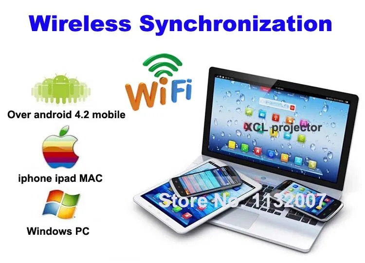 5500 люмен Smart Android 4.4 ЖК-Телевизор LED проектор Full HD аксессуары 1920x1080 3D домашний