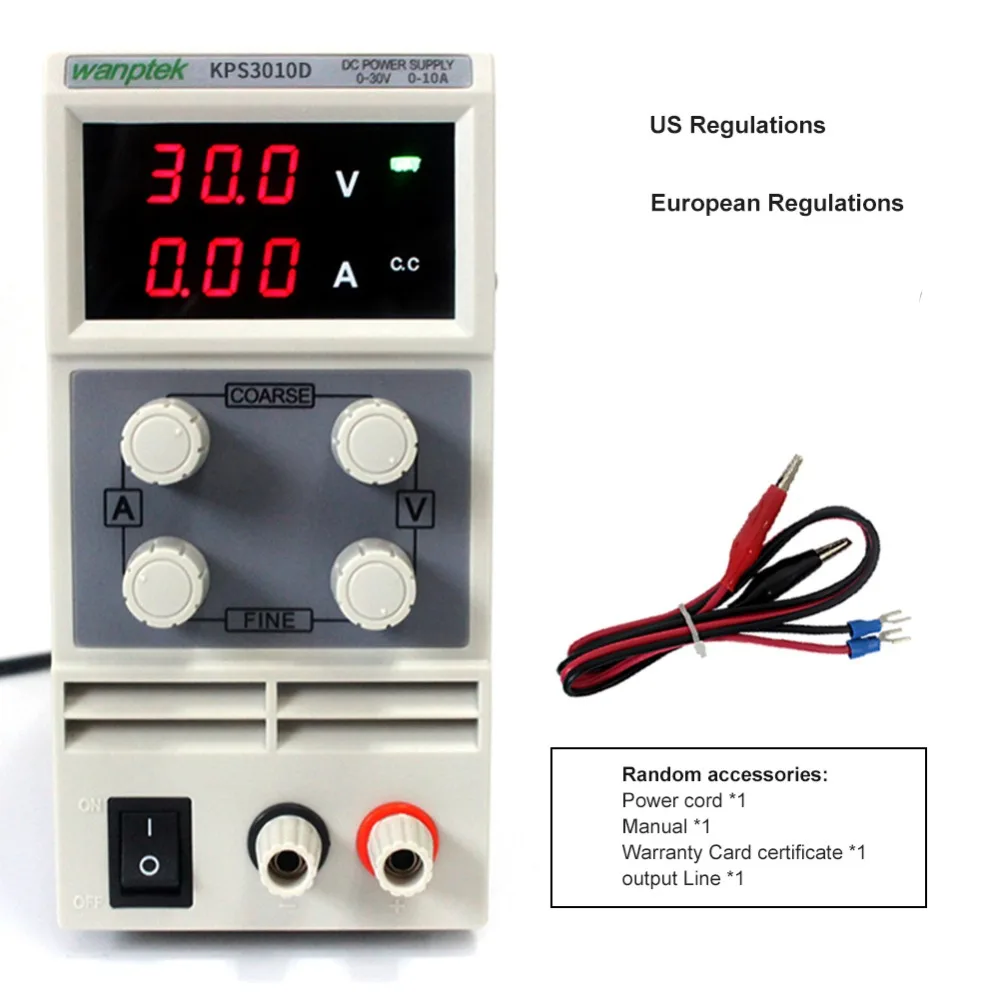 KPS3010D DC питание 30 в 10A дисплей Регулируемый цифровой импульсный источник питания регулятор напряжения 3 цифры лабораторный ремонт