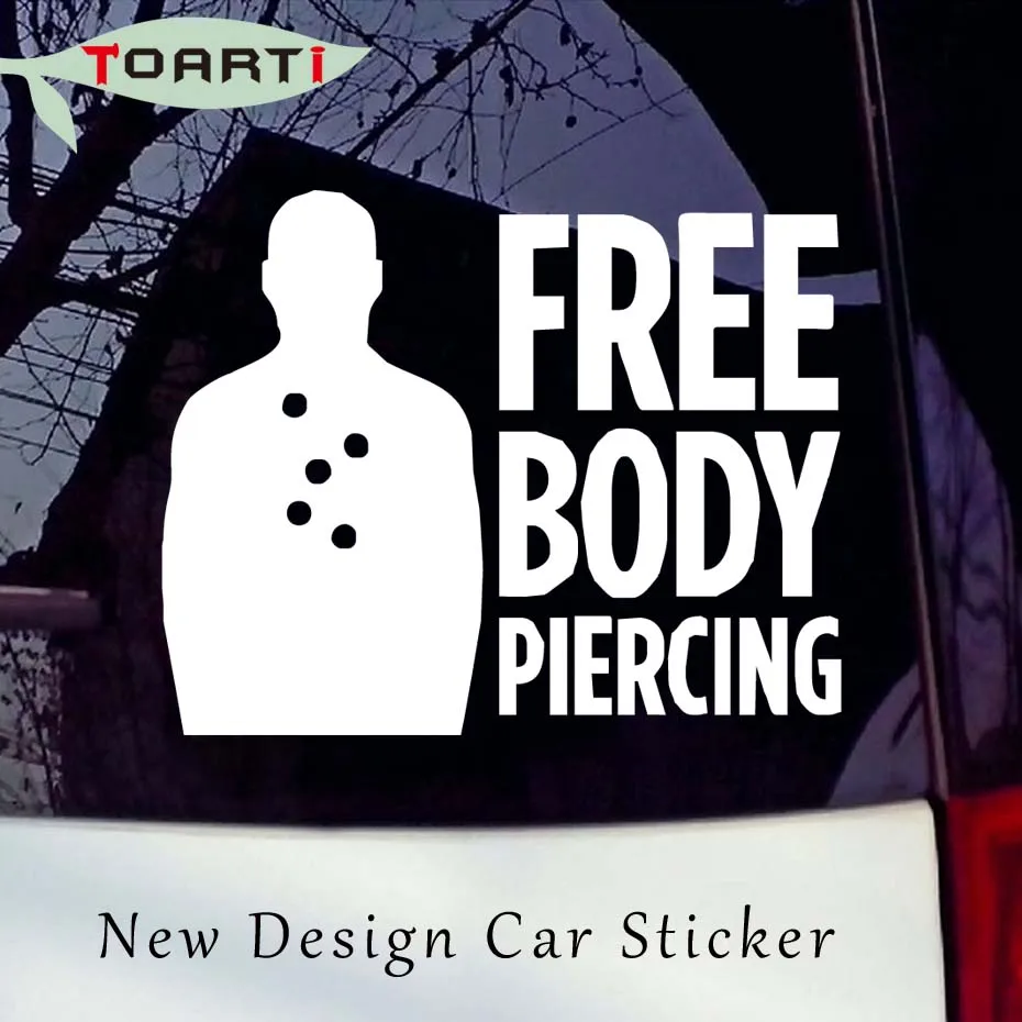 Бесплатно пирсинг Авто Наклейка Наклейки про пистолет права Nra