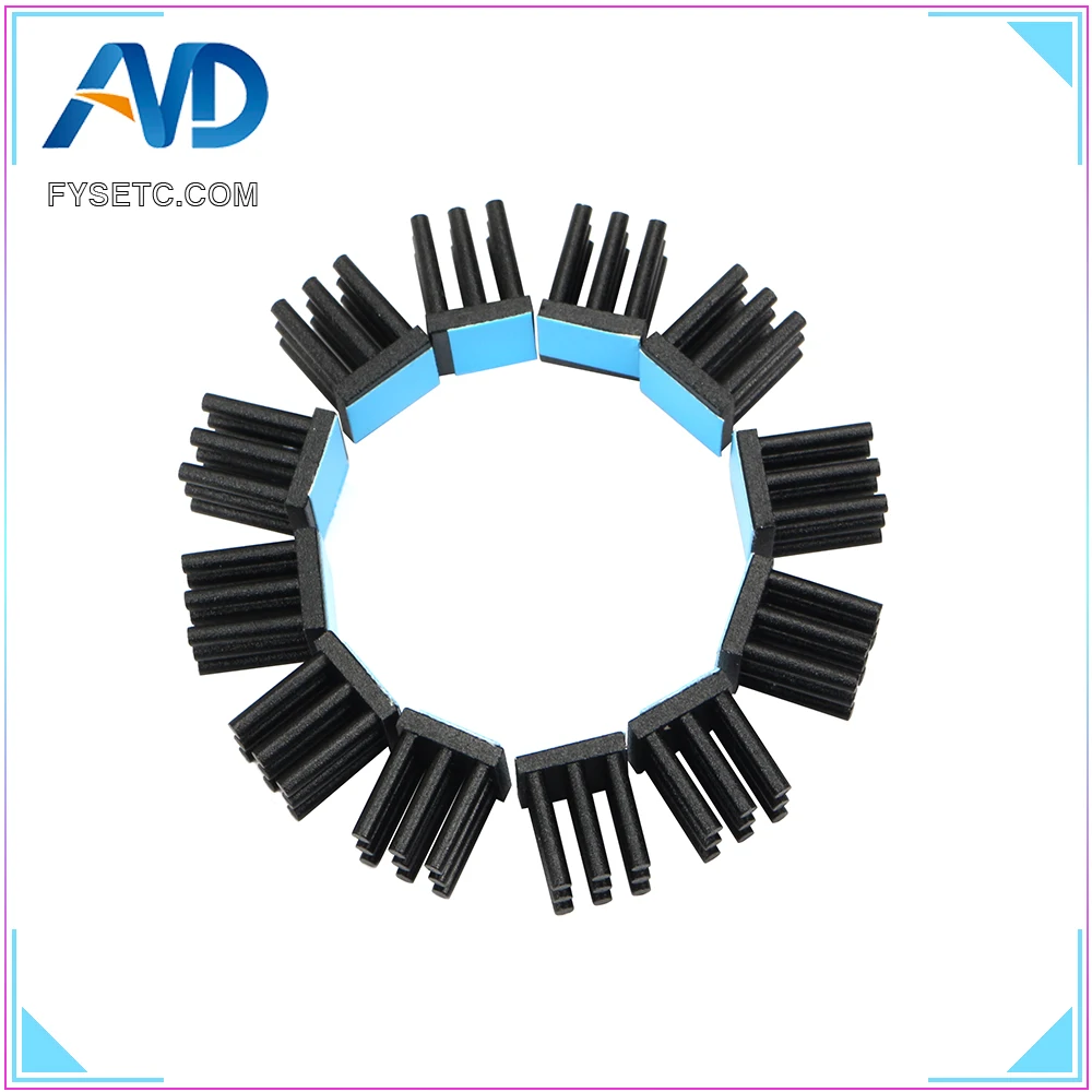 20 шт. 3d принтер запчасти 10*10*12 5 мм радиаторы квадратный ICK S Радиатор блок