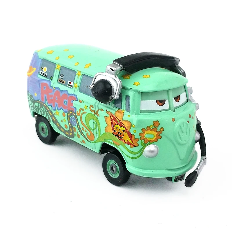 Disney Pixar Cars Fillmore с гарнитурой 1:55 литая металлическая Игрушечная машина из сплава