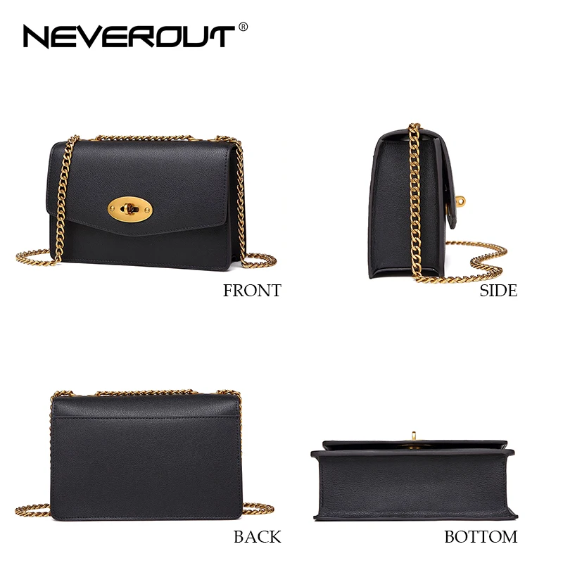 Женская сумка мессенджер NEVEROUT маленькая однотонная через плечо из сплит