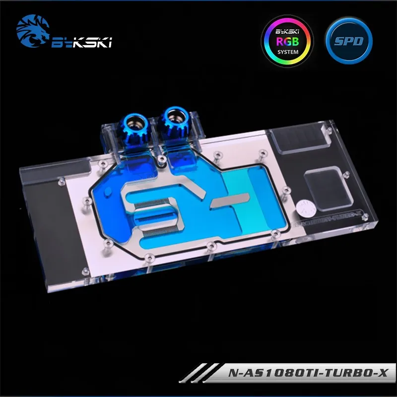 Блок видеокарты BYKSKI с полным покрытием для ASUS TURBO GTX1080 8G/1080TI 11G/TURBO GTX 1070TI