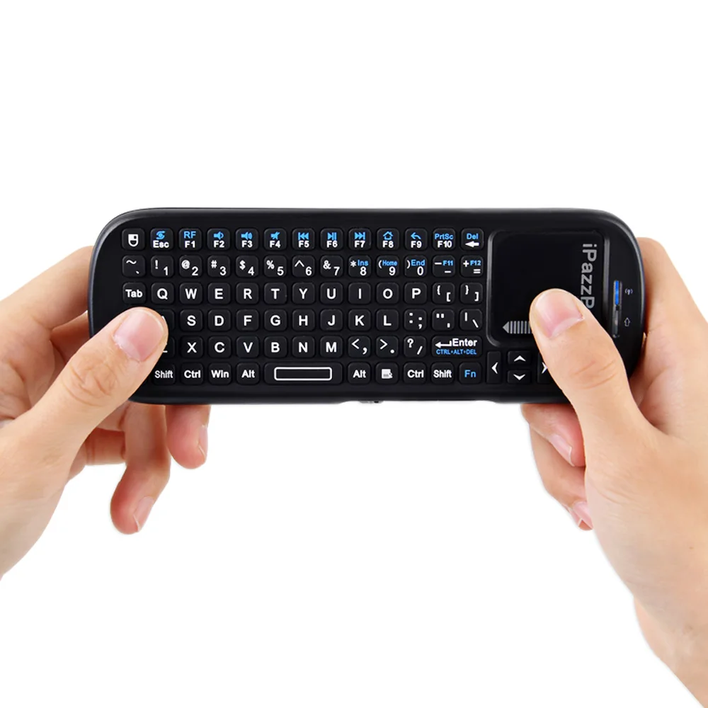 Мини беспроводная клавиатура 2,4G RF QWERTY клавиатура с сенсорной панелью Air mouse USB игровая клавиатура для Android tv Box Tablet PC
