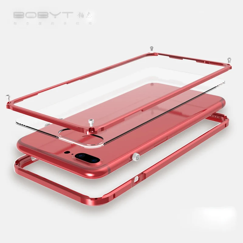 Роскошный металлический бампер для iphone 7, чехол-накладка, прозрачная алюминиевая рамка, противоударный чехол для телефона для iphone 7 Plus, прозрачный металлический чехол