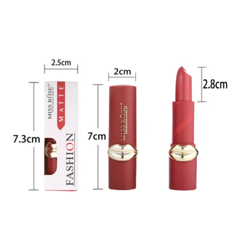 MISS ROSE бренд 12 цветов матовая помада Увлажняющая губная косметика для губ оттенок