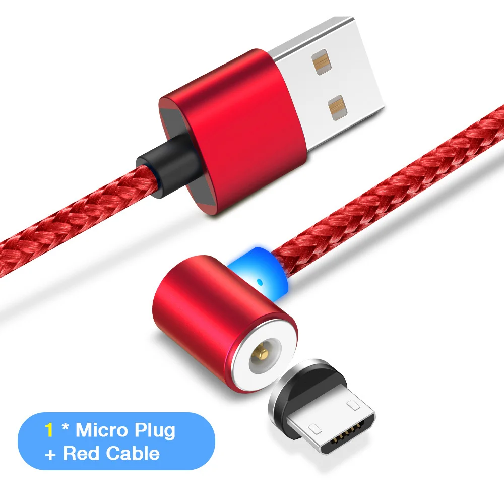 Red Micro KISSCASE магнитные кабели для мобильных телефонов для iPhone Micro usb type C USB C зарядный кабель для samsung S10 HUAWEI P30 адаптер зарядки - Цвет: Red Micro