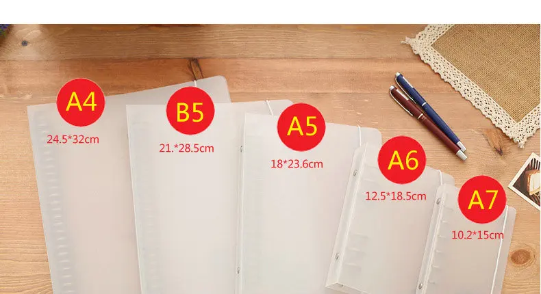 DIY спиральная Обложка для тетрадей А5 кольцо связывающее А6 обложка прозрачный ПП пластик вкладыш блокнот чехол для блокнота A4/B5/A7