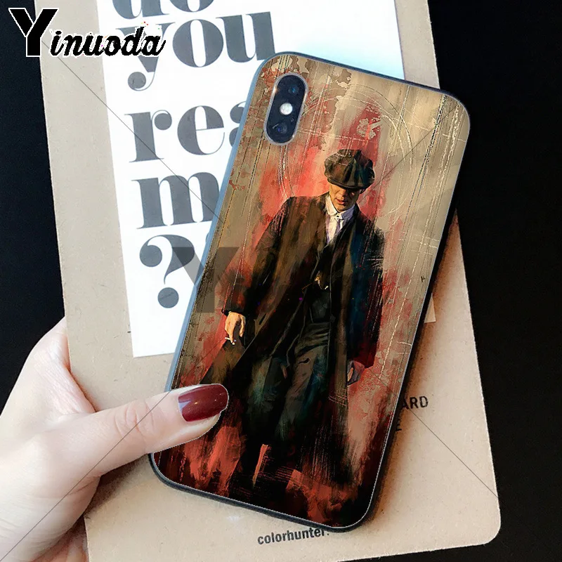 A6 Yinuoda Peaky blinds TPU Мягкий силиконовый черный чехол для телефона для Apple iPhone 8 7 6 6S Plus X XS MAX 5 5S SE XR Чехол для мобильного телефона - Цвет: A6