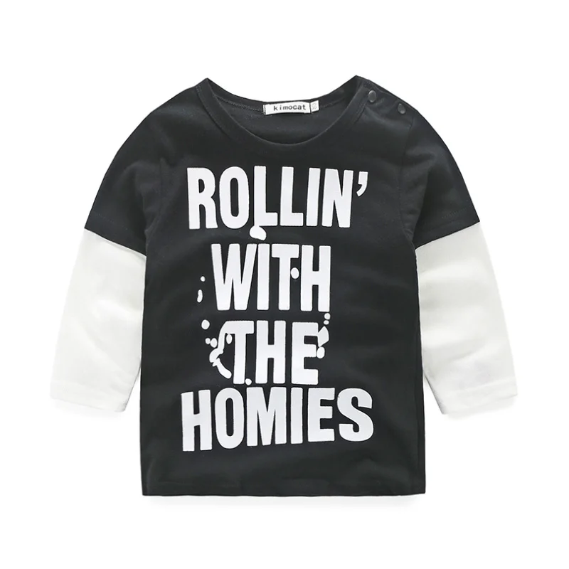 New 2016 baby boy clothes infant cotton letter printed long sleeve t-shirt + pants 2pcs suit girl clothing sets |
