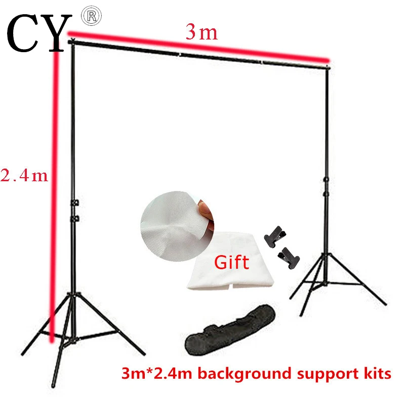3M x 2 4 m Фотостудия Фон Поддержка Backgroud Стенд наборы с бесплатным фоном PSBS3|photo studio
