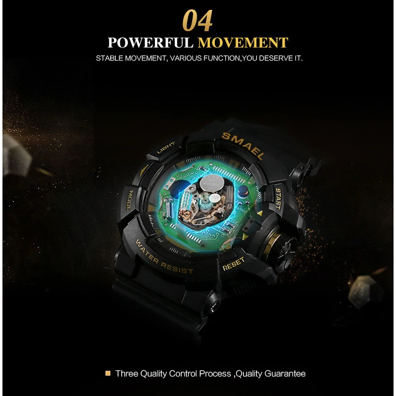 

SMAEL Brand 1436 Mens Watches Chronograph Military Sport Quartz Watch Men Waterproof Wristwatch Male Clock Relogio Masculino