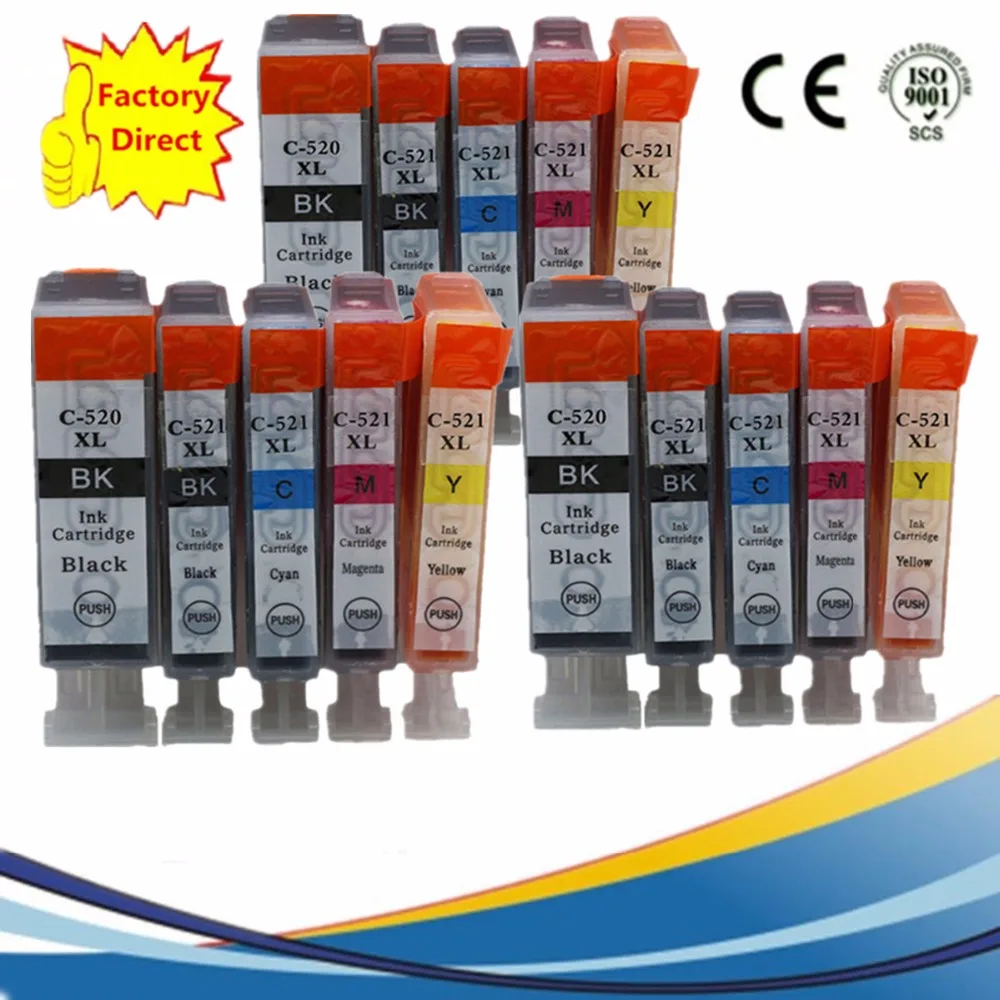 PGI 520 520BK PGI520 520XL CLI521 XL струйные картриджи Замена для Canon Pixma IP 3600 4600 4700 MX 860 870|inkjet