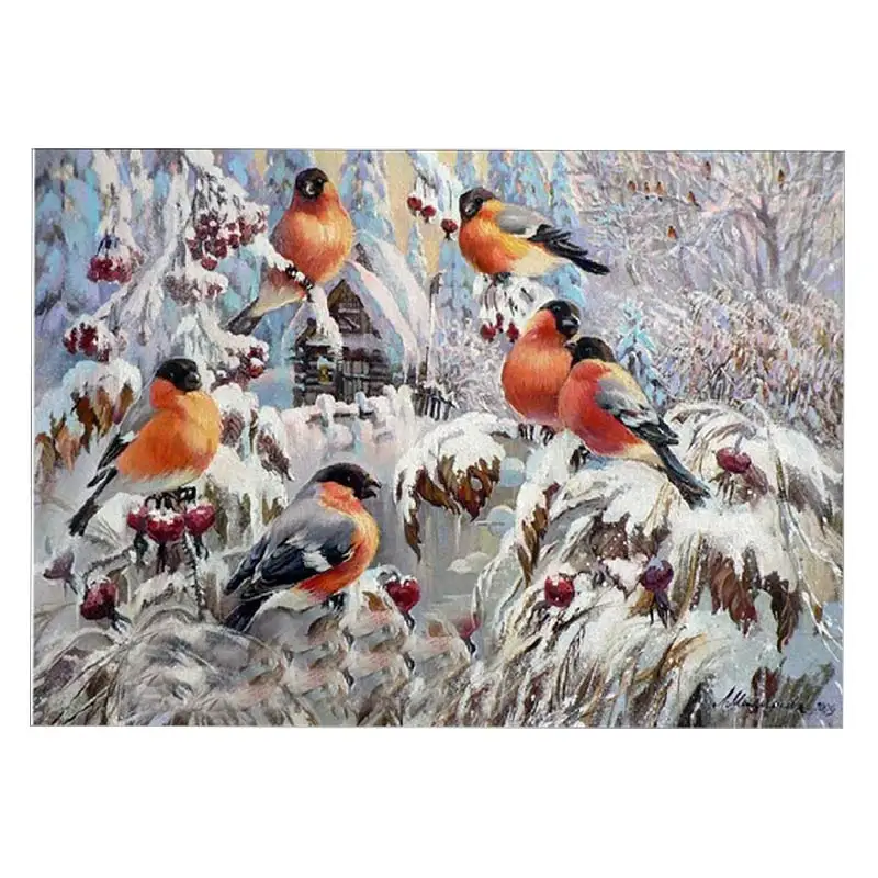 Поделки алмазов картина вышивка крестом Симпатичные Snow Bird мозаика вставить